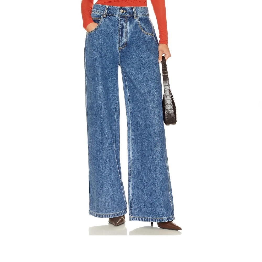 Ronny Kobo Collection Blue Wide Leg Jeans